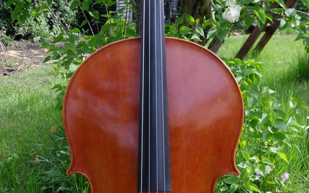 A fine cello, build by Jürgen-Dietrich Krause in 1997